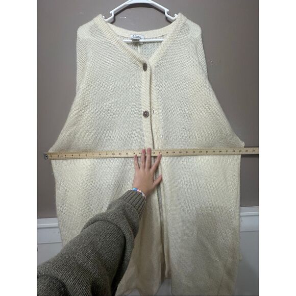 Vintage Blushe by Spiegel Mohair Blend Duster Cardigan Cream Sweater Women's 3XL - Picture 6 of 8